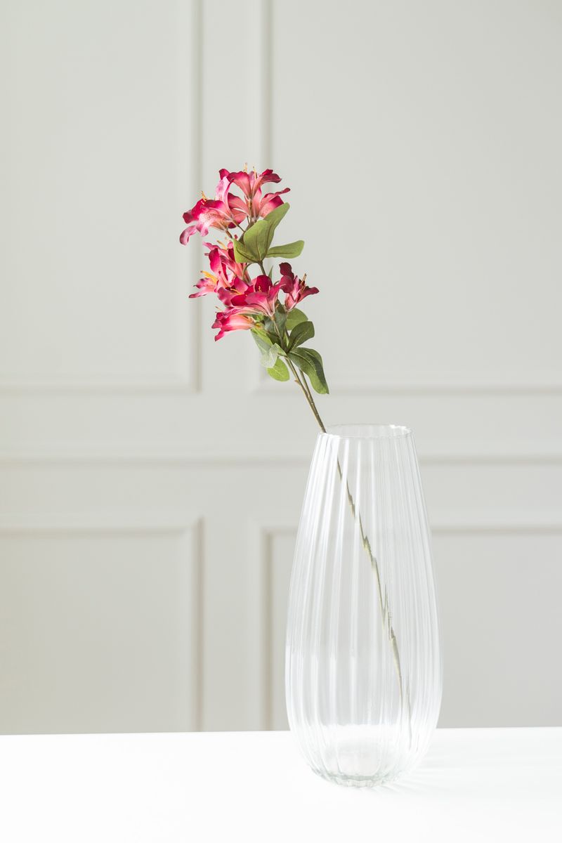 Kunstig Blomst Engkarse 65cm - Mørk Rosa