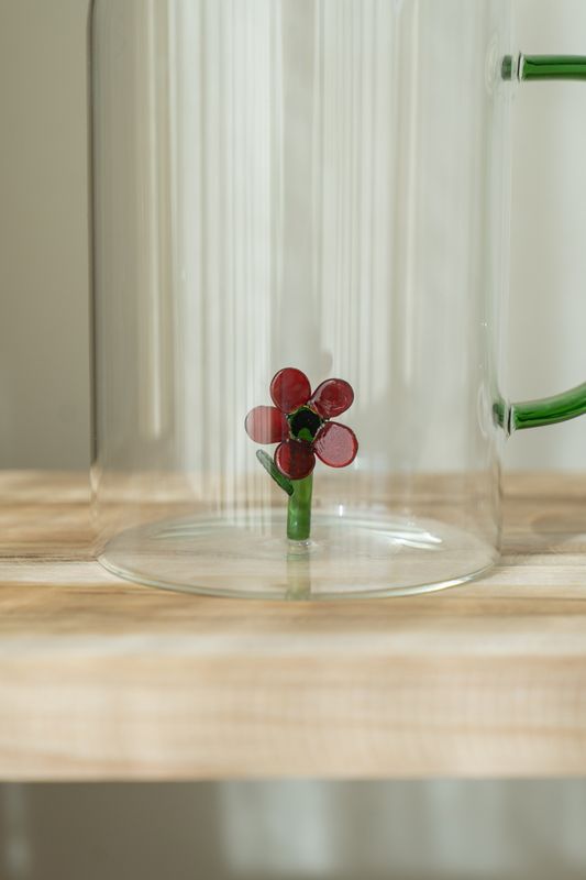 Glassmugge – 1,6 L – Rød