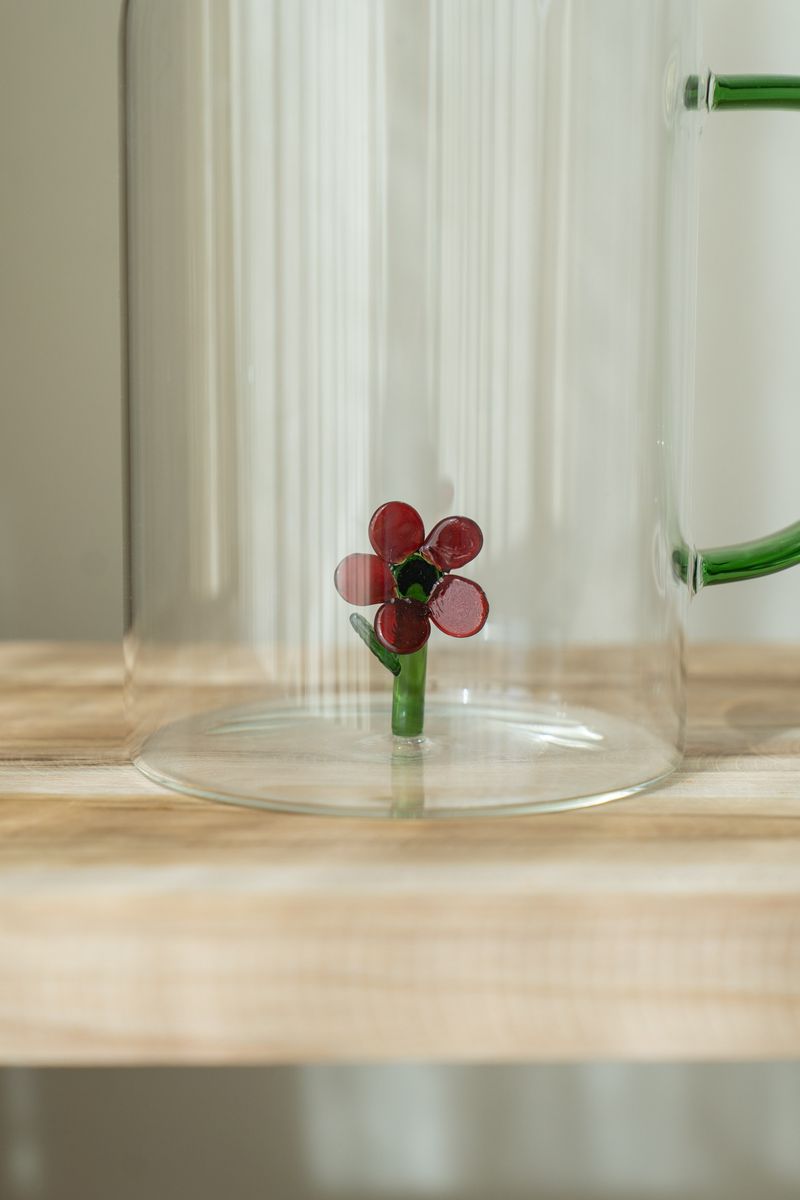 Glassmugge – 1,6 L – Rød