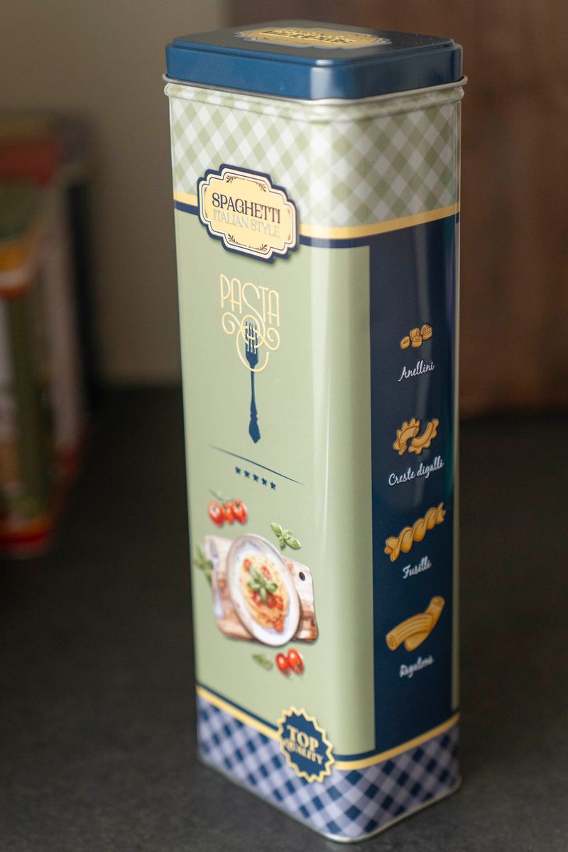 Milano Oppbevaringsboks Pasta – 9,5 x 7,5 x H 19,5 cm - Blå