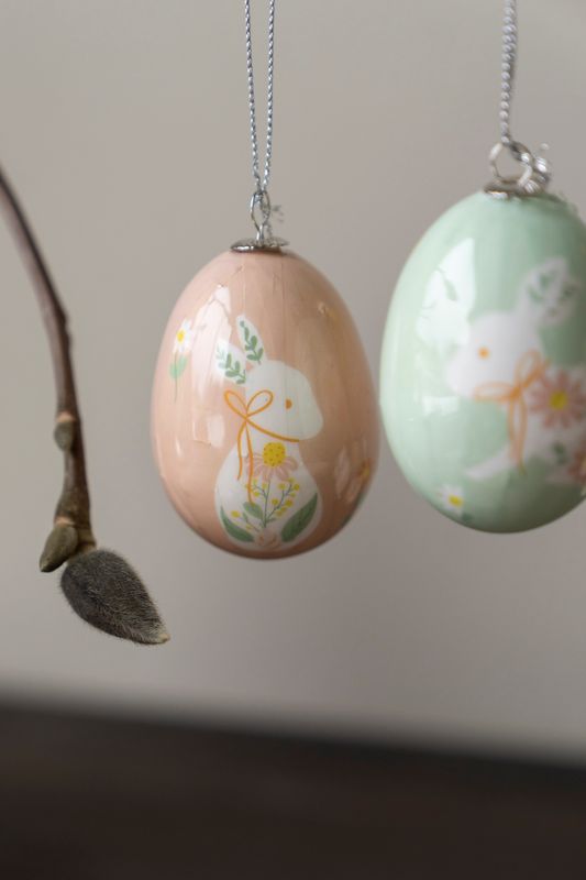 Hengende påskeegg – Blå/rosa