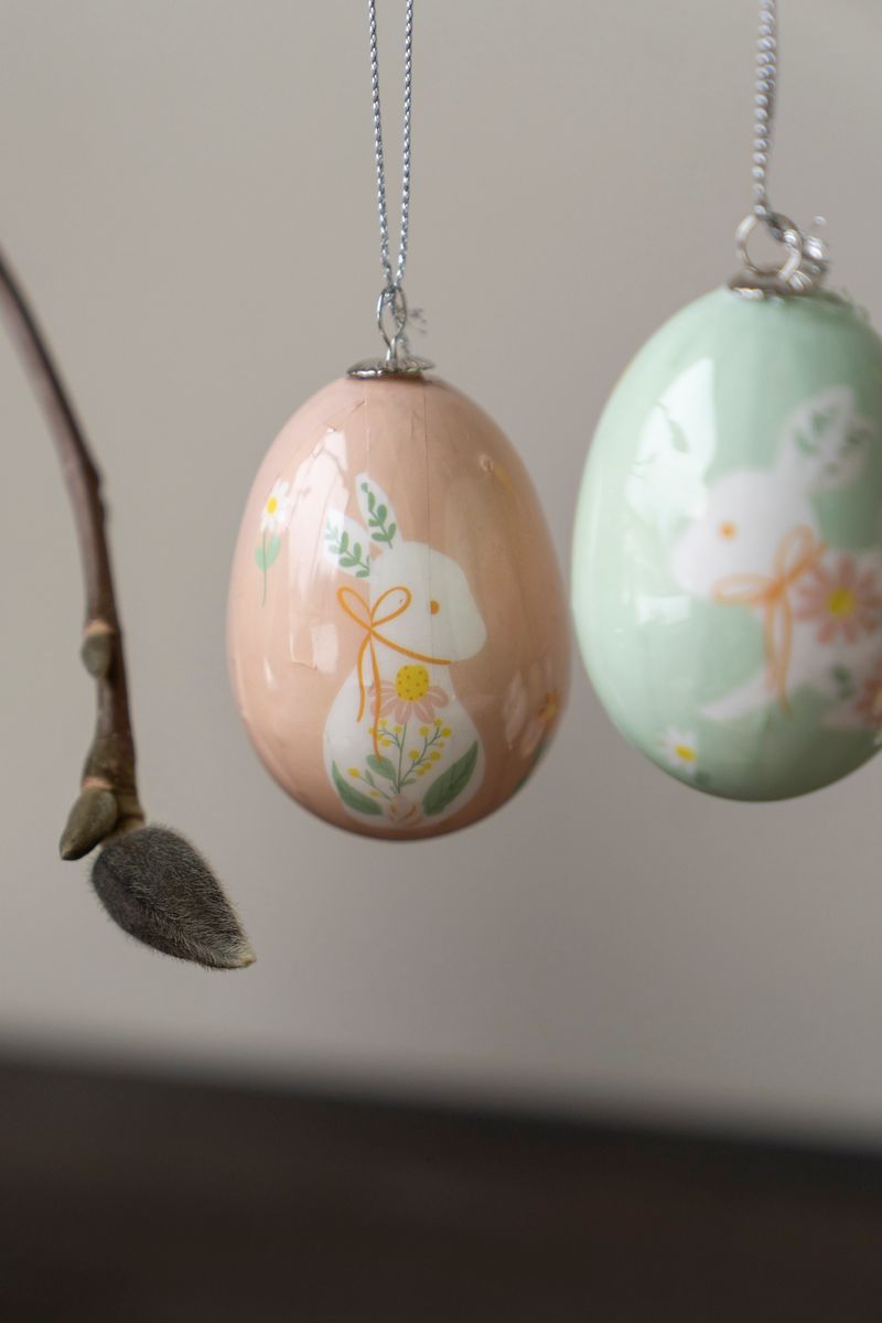 Hengende påskeegg – Blå/rosa