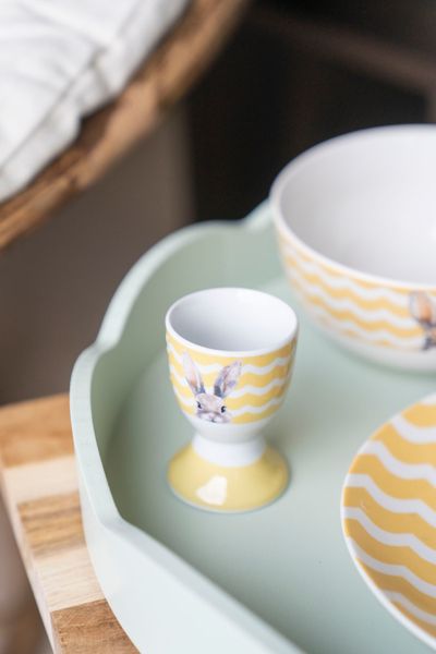 Hovedbilde Lykketass eggeglass – gul