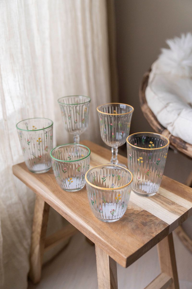 Markblomst Vannglass 395ml - Gul