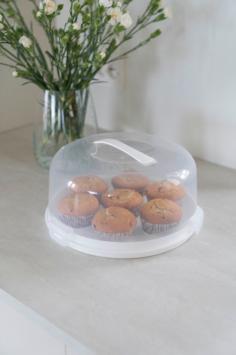 Kakeboks m/cupcake holder - Hvit